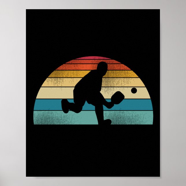 Poster Vintage Retro Pickleball Funny (Frente)