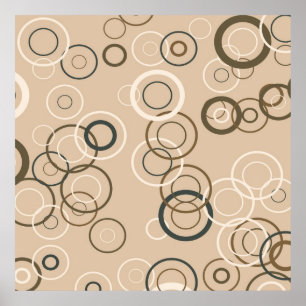 Pôster Vintage Retro Pop Squares Abstrato Art 2°