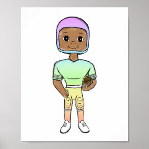 Poster vintage retro rainbow player colorido
