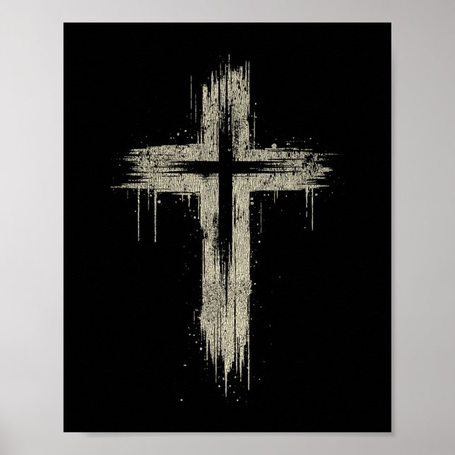 Poster Vintage Retro Style Nge Christian Cross  (Frente)
