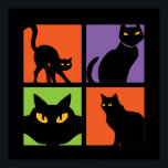 Poster Vintage Retro Witch Black Halloween Pop Art<br><div class="desc">Vintage e Retro Bruxas Negras Gatos Negros Pop de Festa Dia de as Bruxas engraçado de Arte do Dia das Bruxas design para vestir quando você for Trick ou Tratar. Esta mercadoria assustadora e esquisita é excelente de uma festa noturna assustadora de Halloween com fantasmas assustadores ou filme de terror....</div>