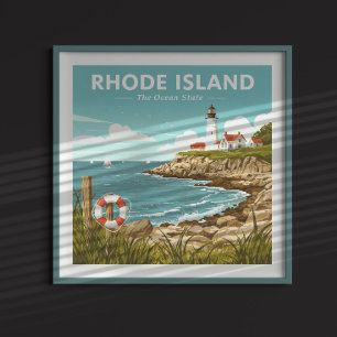 Poster Vintage Rhode Island
