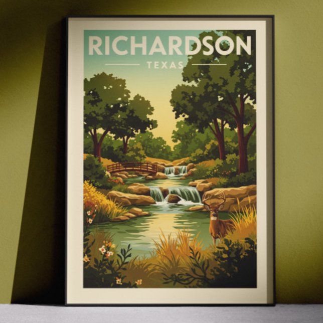 Poster Vintage Richardson Texas (Criador carregado)