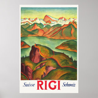 Poster vintage Rigi 1933