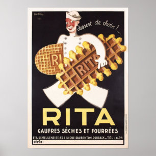 Poster Vintage Rita Biscuit Ad