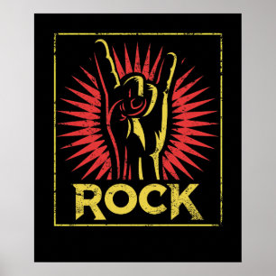 Poster Vintage Rock n Roll - Retro da Banda do concerto