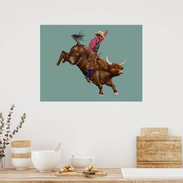 Poster Vintage rodeo cowboy (Cozinha)