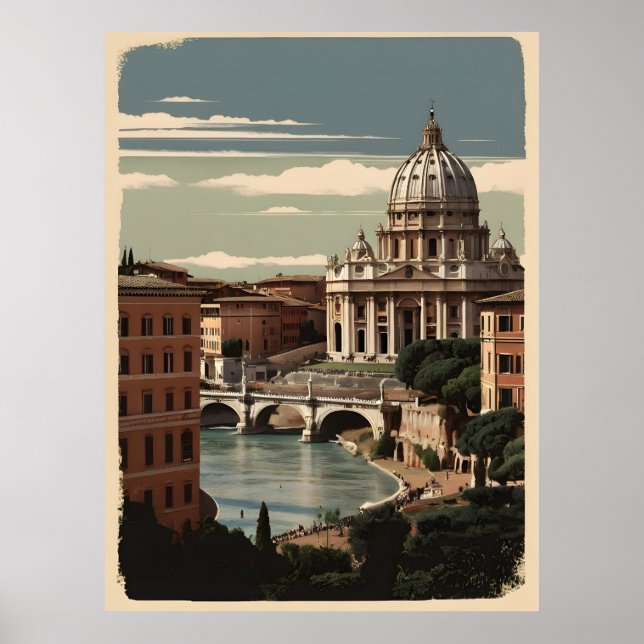 Poster vintage Roma (Frente)