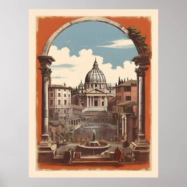 Poster vintage Roma (Frente)