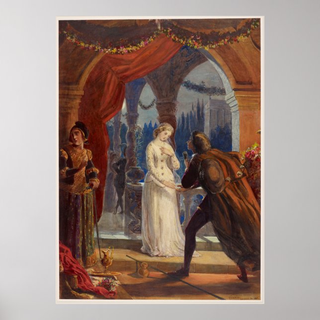 Poster Vintage Romeo e Juliet Painting (1861) (Frente)