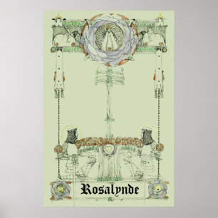 Poster Vintage Rosalynde Cobrir Art de Jessie Marion King
