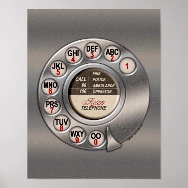 Poster Vintage Rotary Phone (Frente)