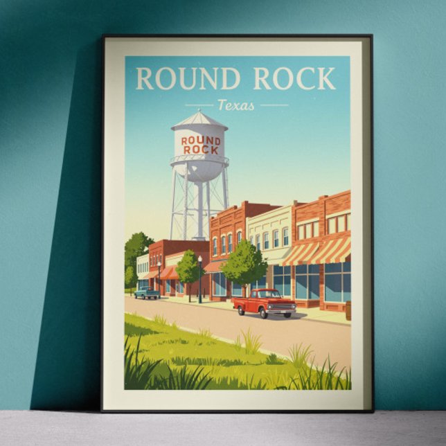 Poster Vintage Round Rock Texas (Criador carregado)