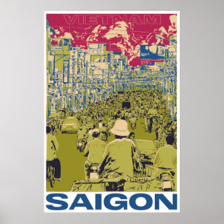 Poster Vintage SaiGon Vietnam viagem