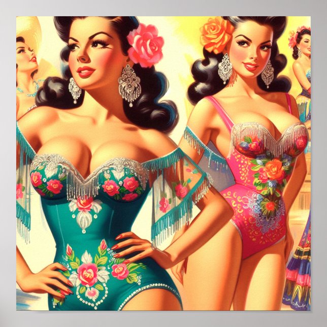 Poster Vintage Salsa Pin-ups (Frente)