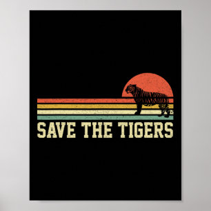 Poster Vintage Salva Os Tigres Dos Tigres De Pressão