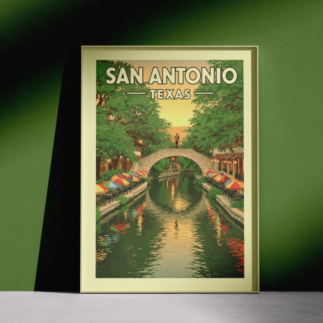 Poster Vintage San Antonio Texas (Criador carregado)