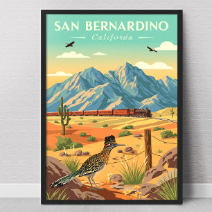 Poster Vintage San Bernardino Califórnia