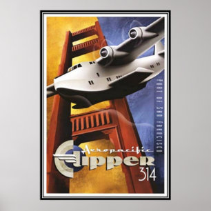 Poster Vintage San Francisco, EUA -