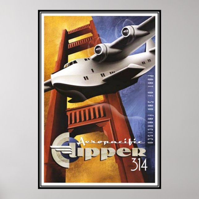 Poster Vintage San Francisco, EUA - (Frente)