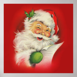 Poster Vintage Santa Claus Natal