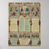 Vintage Santa Fé Católica Romana Infográfica