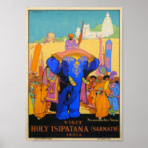 Pôster Vintage Santa Isipatana India Dorothy Newsom Viage