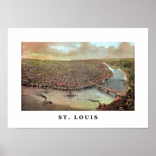Poster Vintage Santo Louis Missouri (Frente)