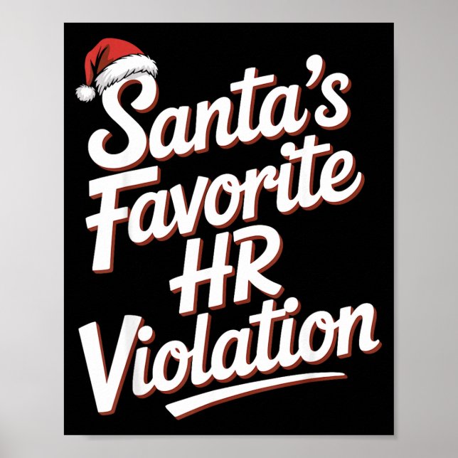 Poster Vintage Sarcastic Retro Hr Violation Christmas Off (Frente)