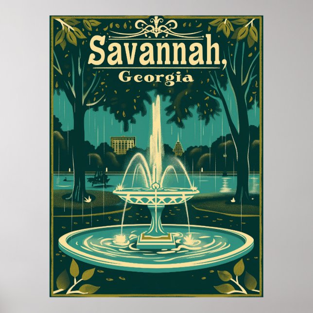 Poster Vintage Savannah (Frente)
