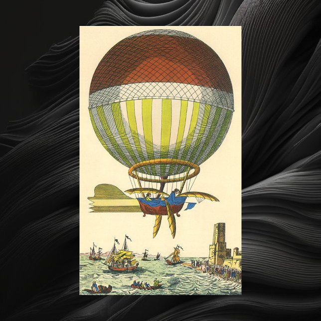 Pôster Vintage Science Fiction Steampunk Hot Air Balon (Criador carregado)