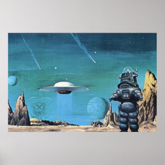 Poster Vintage Science Fiction  UFO