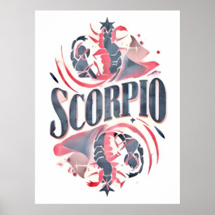 Poster Vintage Scorpio Zodiac Sinal
