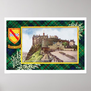Poster Vintage Scotland, Fraser, caçando o edinbur de