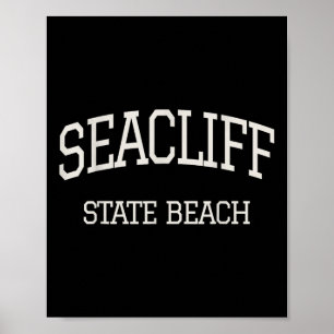 Poster Vintage Seacliff State Beach Monterey Ca Californi