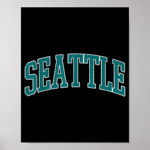 Poster Vintage seattle design vintage homens mulheres cri