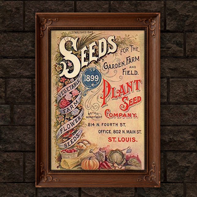 Poster Vintage Seed Company Advertising (Criador carregado)