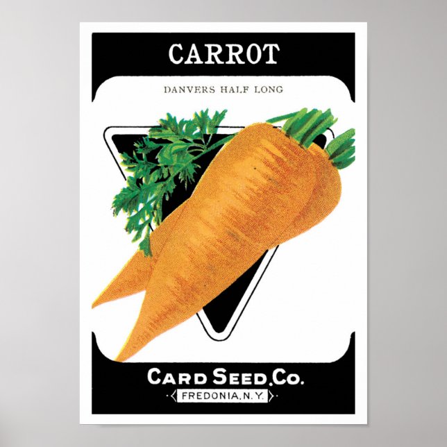 Pôster Vintage Seed Packet Label Art, Danvers Carrots (Frente)