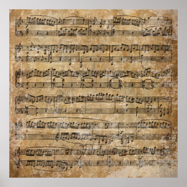 Pôster Vintage Sheet Music (Frente)