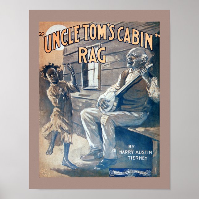 Poster Vintage Sheet Music Tio Tom's Cabin Rag (Frente)