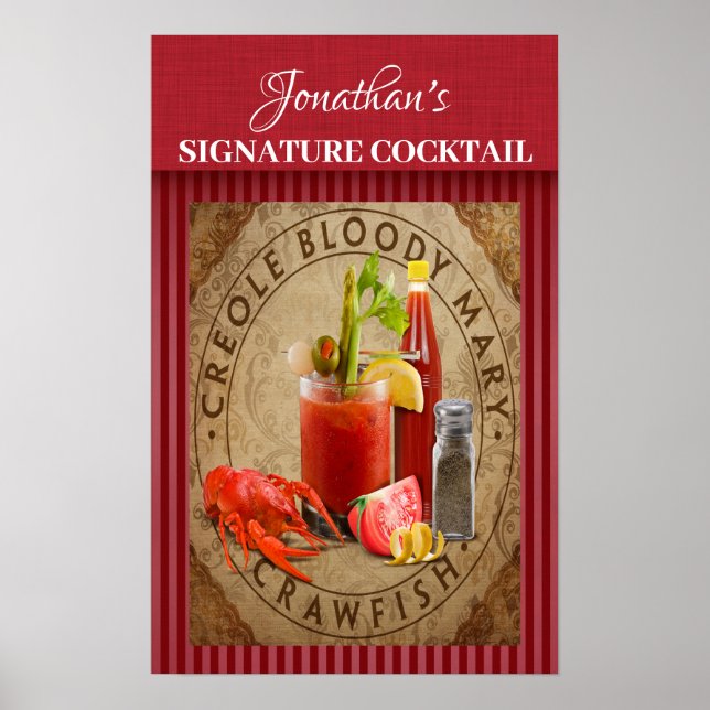 Poster Vintage Signature Cocktail (Frente)