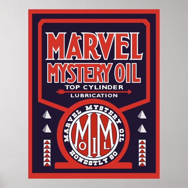 Poster Vintage Sinais de óleo reprodução (Frente)