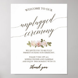 Poster Vintage - Sinal de Cerimônia Desplugada de Rosas F