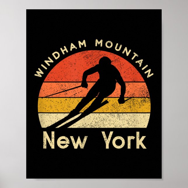Poster Vintage Ski Windham Mountain New York (Frente)
