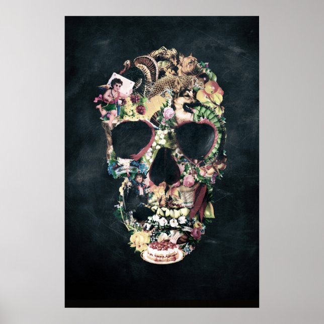 Pôster Vintage Skull (Frente)