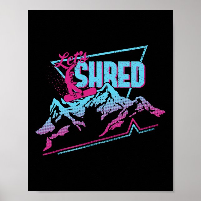 Poster Vintage Snowboard Clothing 80s 90s (Frente)