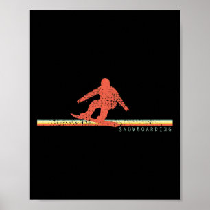 Poster Vintage Snowboard Snowboard Snowboard Snowboarder