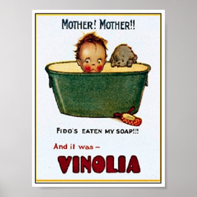 Pôster Vintage Soap Ad Print (Frente)