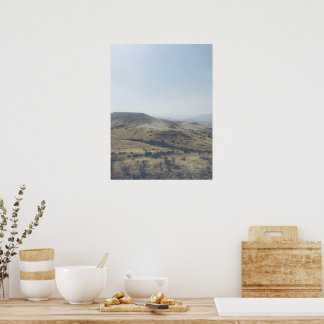 Poster Vintage Soft Color Painted Colinas Oregon