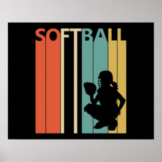 Poster Vintage Softball